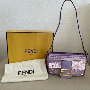 Fendi Sequin Pailettes Mini Baguette
